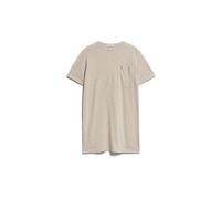 ARMEDANGELS Damen Jerseykleid aus Bio-Baumwolle CHAARA Lovely Stripes Loose Fit Sand Stone-oatmilk L