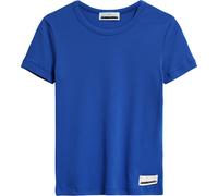 Armedangels Damen Ripp-T-Shirt KARDAA – Bio-Baumwoll-Mix Slim Fit – Dynamo Blue Größe L