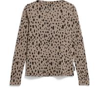 ARMEDANGELS Damen Longsleeve aus Bio-Baumwolle mit Leo-Print Leo Slim Fit Walnut Cream L