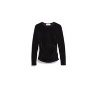 ARMEDANGELS Damen Longsleeve aus Bio-Baumwoll Mix ADAAJA LORA Velvet Slim Fit Black