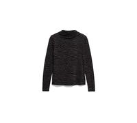 ARMEDANGELS Damen Longsleeve aus Bio-Baumwolle CALUNAA ZEBRARAA Slim Fit Black