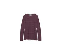 ARMEDANGELS Damen Longsleeve aus Bio-Baumwolle EINIAARA Stripes Slim Fit Dark Cranberry-Dark Steel L