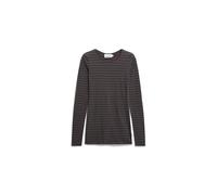 ARMEDANGELS Damen Longsleeve aus Bio-Baumwolle EINIAARA Stripes Slim Fit Walnut Cream-Dark Steel