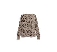 ARMEDANGELS Damen Longsleeve aus Bio-Baumwolle mit Leo-Print Leo Slim Fit Walnut Cream L
