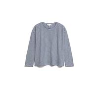 ARMEDANGELS Damen Longsleeve aus Bio-Baumwolle XIANAA Stripes Loose Fit Faded Indigo-oatmilk