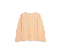 ARMEDANGELS Damen Longsleeve aus Bio-Baumwolle XIANAA Stripes Loose Fit Oatmilk-Light Tangerine XL