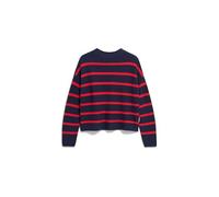ARMEDANGELS Damen Pullover aus Bio-Baumwolle MERINAA Stripes Loose Fit Tinted Navy-Candy Apple M
