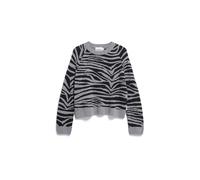 ARMEDANGELS Damen Pullover aus Bio-Woll Mix LILIRIAA ZEBRARAA Loose Fit Silver Melange-Steel Melange