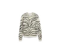 ARMEDANGELS Damen Pullover aus Mohair Mix BALBAA Premium ZEBRARAA Relaxed Fit Oatmilk-Black