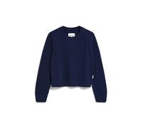 ARMEDANGELS Damen Pullover aus recyclem Bio-Woll Mix DILIRIAA REGLANA Loose Fit Deep Sea Blue