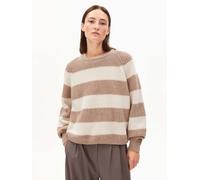 ARMEDANGELS Damen Pullover - Kaagi Stripes Camel Melange (Braun) XS