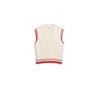 ARMEDANGELS Damen Pullunder aus Bio-Baumwoll-Mix Iconic Å College Loose Fit Oatmilk-Mars Red XL