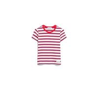 ARMEDANGELS Damen RIPP-T-Shirt aus Bio-Baumwoll Mix KARDAA Stripes Slim Fit Light Oatmilk-Mars Red-Dynamo Blue Xs