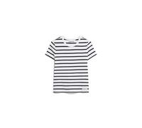 ARMEDANGELS Damen Ripp-T-Shirt KARDAA STRIPES – Bio-Baumwoll-Mix Slim Fit Weiß-Schwarz M