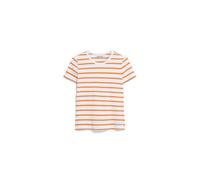 ARMEDANGELS KARDAA STRIPES - Frauen Slim Fit T-Shirt - mehrfarbig XS white-light tangerine