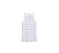 ARMEDANGELS KATAALIN FINE STRIPES - Frauen Fitted Top - schwarz L white-black