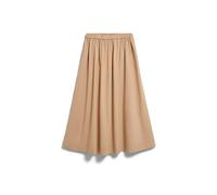POPLIN MIDI-ROCK A-LINIE | 100% Bio-Baumwolle - braun (M)