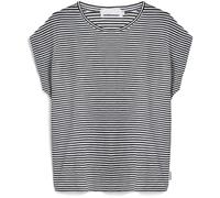 ARMEDANGELS SLUB JERSEY STRIPE Damen T-Shirt aus Bio-Baumwolle black-oatmilk S