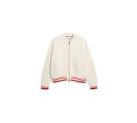 ARMEDANGELS Damen Strickjacke aus Bio-Woll Mix Iconic Å Oversized Fit Oatmilk-Mars Red M