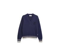 ARMEDANGELS - Women's Iconic Å College Knit Sweater - Pullover, Gr. L, blau (TintedNavy/Oatmilk)