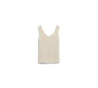 ARMEDANGELS Damen Stricktop aus Leinen-Mix CAARO LINO Slim Fit Raw White