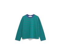 ARMEDANGELS FRANKAA MAARLEN STRIPE - Frauen Oversized Fit Sweatshirt - mehrfarbig S emerald green-blue noon