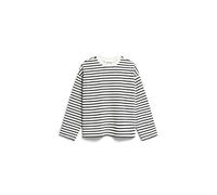 ARMEDANGELS Damen Sweatshirt aus Bio-Baumwolle FRANKAA MAARLEN Stripe Oversized Fit Undyed-Black XL