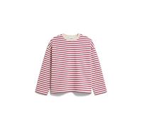 ARMEDANGELS Damen Sweatshirt aus Bio-Baumwolle FRANKAA MAARLEN Stripe Oversized Fit Undyed-Crushed Berry