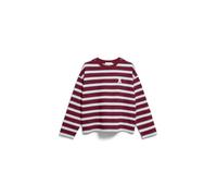 ARMEDANGELS Damen Sweatshirt aus Bio-Baumwolle Iconic Å FRANKAA Oversized Fit Velvet Red-Soft Blue-undyed L