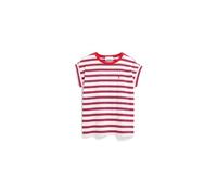 ARMEDANGELS Damen T-Shirt aus Bio-Baumwolle IDAARA Stripes Loose Fit Light Oatmilk-Mars Red-Dynamo Blue