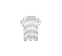 ARMEDANGELS Damen T-Shirt aus Bio-Baumwolle IDAARA Stripes Loose Fit White-Seagreen S