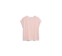 ARMEDANGELS Damen T-Shirt ONELIAA LOVELY STRIPES aus Bio-Baumwolle Oatmilk-Deep Rosalilly XXL
