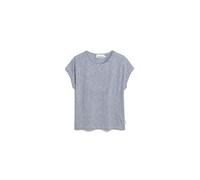 ARMEDANGELS Damen T-Shirt aus Bio-Baumwolle ONELIAA Lovely Stripes Loose Fit Oatmilk-Lapis Blue L