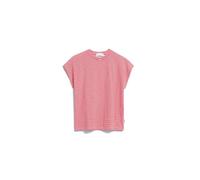 ARMEDANGELS Damen T-Shirt Slub Jersey Stripe Rosa (PinkMist/MarsRed) Gr. XS
