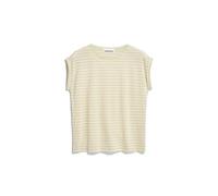ARMEDANGELS Damen T-Shirt Loose Fit aus Tencel™ Lyocell Mix JILAANA Stripes Loose Fit Pastel Green-oatmilk