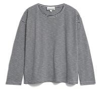 ARMEDANGELS Damen Longsleeve aus Bio-Baumwolle XIANAA Stripes Loose Fit Black-oatmilk M