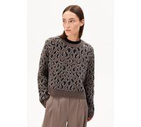 ARMEDANGELS DILIRIAA LEOPAA - Damen Pullover aus recyclem Bio-Woll Mix walnut cream L