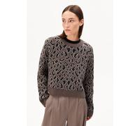 ARMEDANGELS DILIRIAA LEOPAA - Damen Pullover aus recyclem Bio-Woll Mix walnut cream S