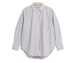 ARMEDANGELS Eassaal Hemdbluse Damen M lavender light-white