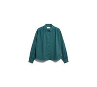 ARMEDANGELS EFINARAA FLANNEL Damen Bluse aus 100% Bio-Baumwolle petrol velvet S