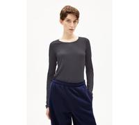 EINIAARA SOFT LANGARMSHIRT | 100% Bio-Baumwolle - anthrazit (S)