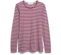ARMEDANGELS - Women's Einiaara Stripes - Longsleeve, Gr. L, rosa (MoonlitLilac/VelvetRed)