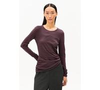 ARMEDANGELS EINIAARA STRIPES - Damen Longsleeve aus Bio-Baumwolle dark cranberry-dark steel XS