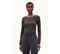 ARMEDANGELS EINIAARA STRIPES Damen Longsleeve aus Bio-Baumwolle walnut cream-dark steel XS