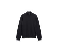 ARMEDANGELS FAABES HALF ZIP KNIT SWEATER - Männer Regular Fit Strickpullover - schwarz S black