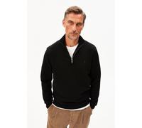 ARMEDANGELS FAABES HALF ZIP KNIT SWEATER - Männer Regular Fit Strickpullover - schwarz S black