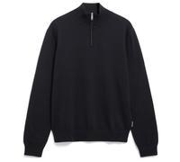 ARMEDANGELS FAABES HALF ZIP KNIT SWEATER - Männer Regular Fit Strickpullover - schwarz XL black
