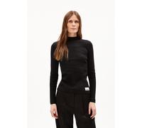 ARMEDANGELS FATIMAARA Damen Ripp-Longsleeve Slim Fit aus Bio-Baumwoll Mix black M