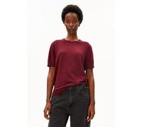 KURZÄRMLIGER STRICKPULLOVER | TENCEL™ Lyocell Mix - rot (XXL)