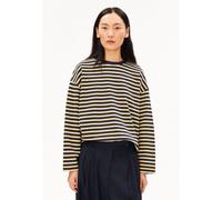 ARMEDANGELS FRANKAA MAARLEN STRIPE Damen Sweatshirt aus Bio-Baumwolle golden hay-tinted navy S